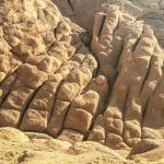 Stunning view of the Monkey Fingers rock formations in the Dades Valley, Morocco, with rugged mountains and terraced landscapes